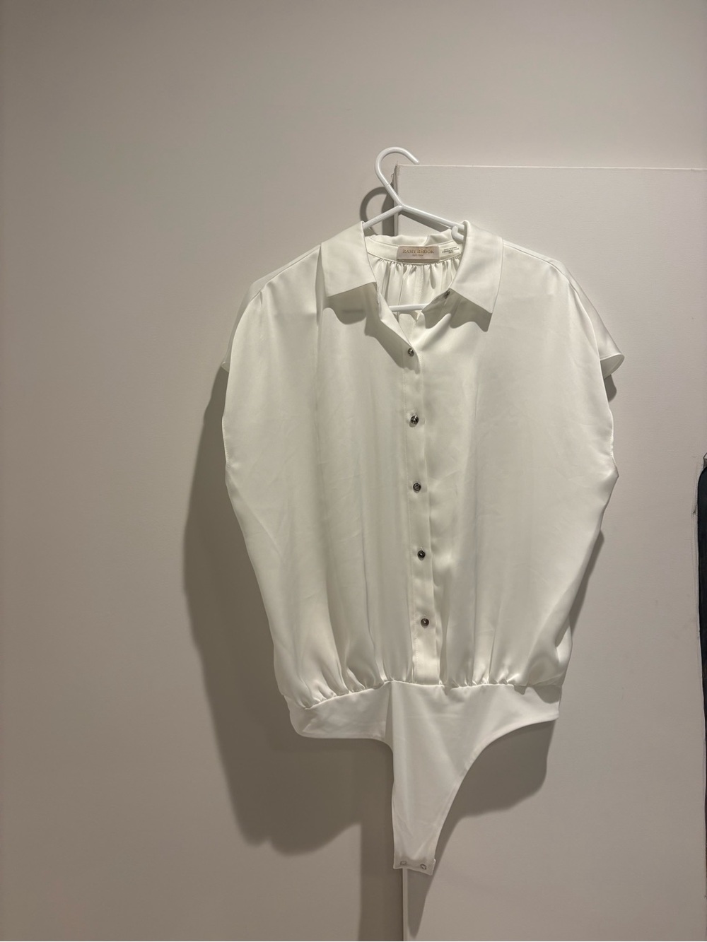 Ramy Brook White Button-Front Casual Shirt